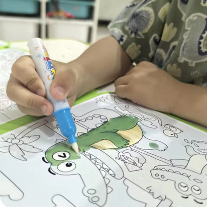 Playbino Waterboek - Magisch kleuren met waterstiften