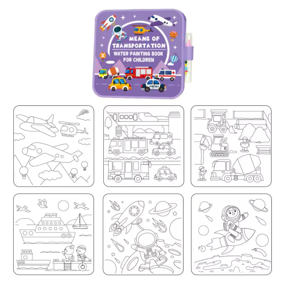 Playbino Waterboek - Magisch kleuren met waterstiften