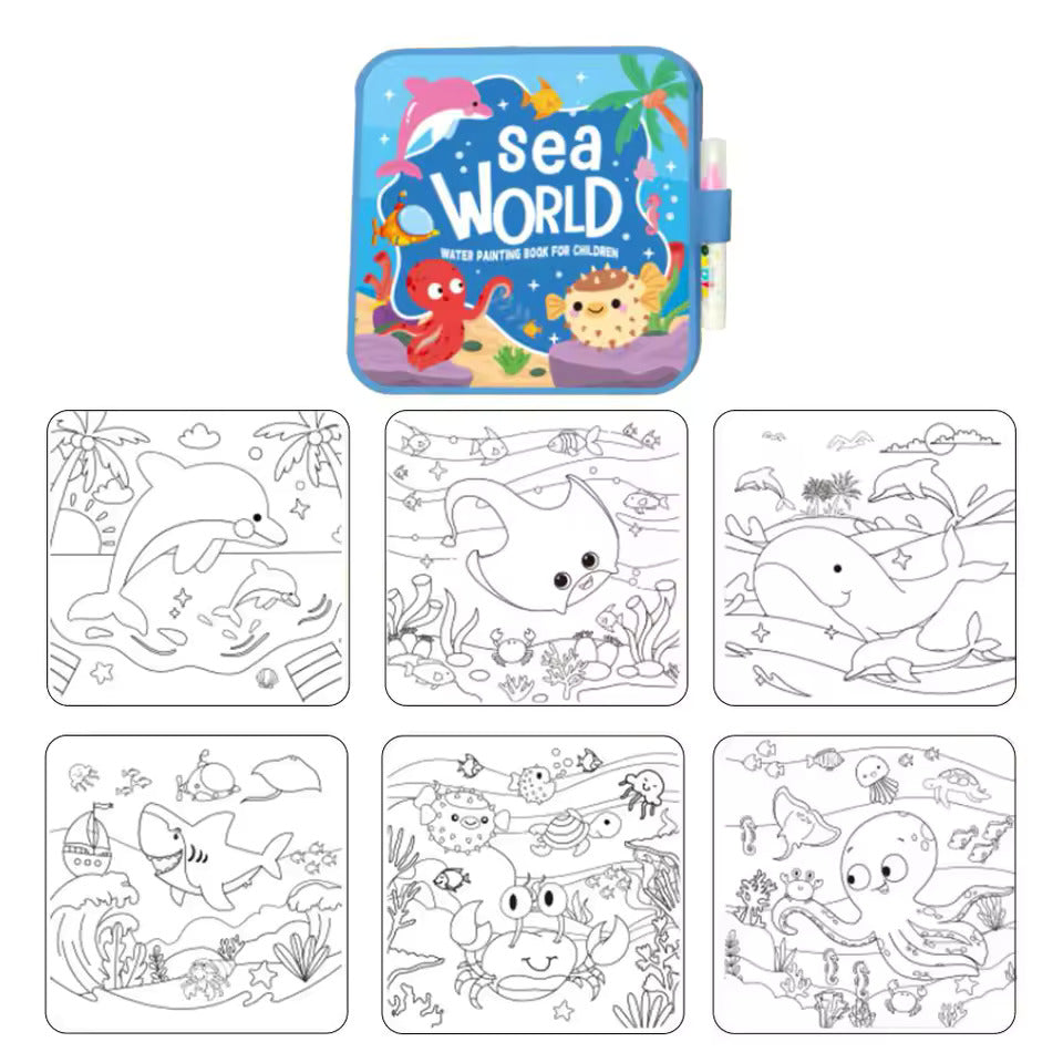 Playbino Waterboek - Magisch kleuren met waterstiften