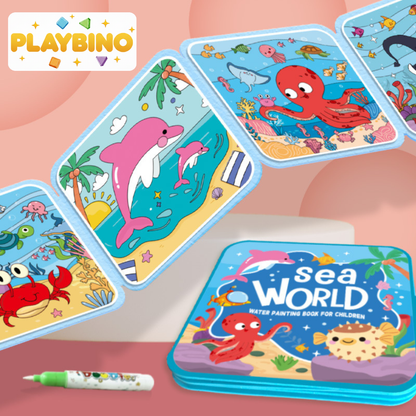Playbino Waterboek - Magisch kleuren met waterstiften