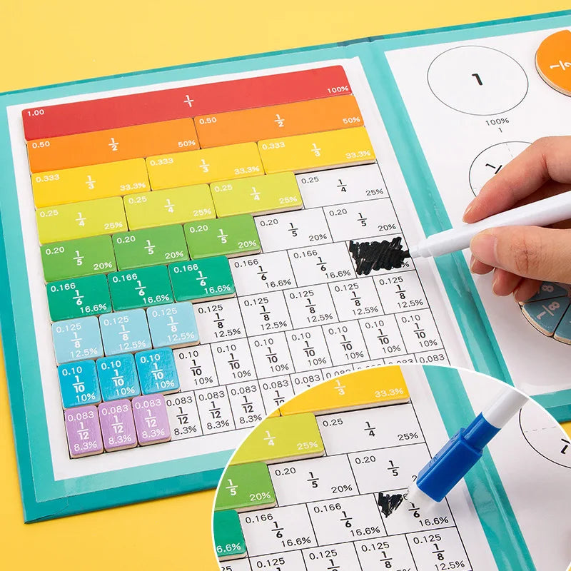 Playbino BreukenMaster - Magnetisch Houten Breukenboek - Breuken leren