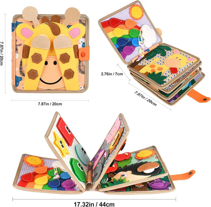 Playbino Busy Book - Vilt Montessori activiteitenboek - Leer spelenderwijs