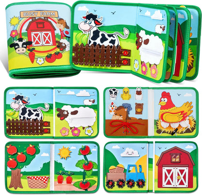 Playbino Busy Book - Vilt Montessori activiteitenboek - Leer spelenderwijs