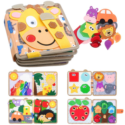 Playbino Busy Book - Vilt Montessori activiteitenboek - Leer spelenderwijs