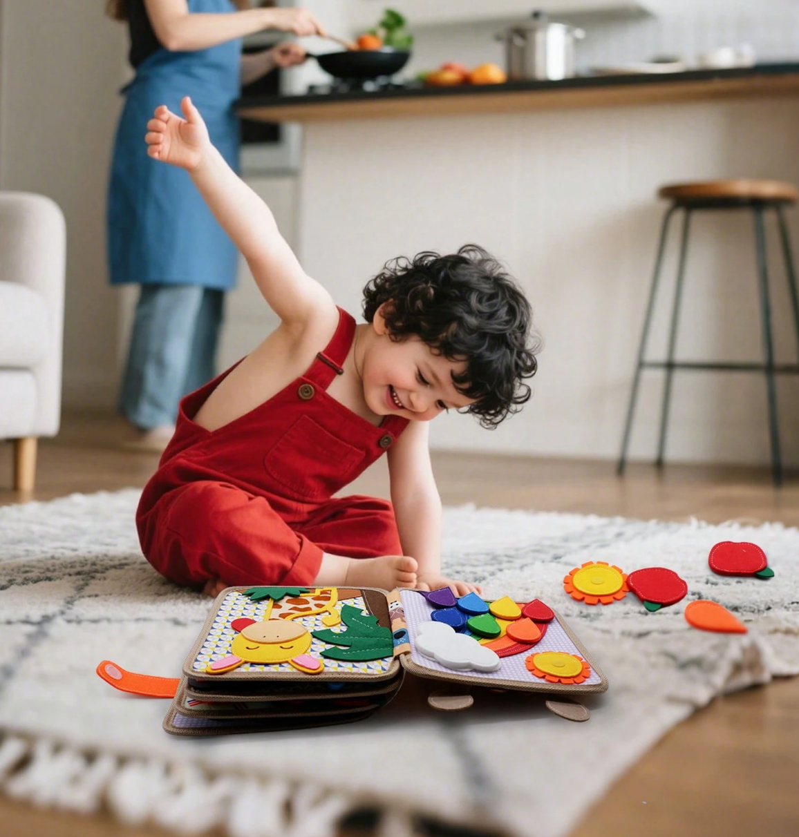 Playbino Busy Book - Vilt Montessori activiteitenboek - Leer spelenderwijs