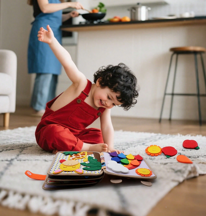 Playbino Busy Book - Vilt Montessori activiteitenboek - Leer spelenderwijs
