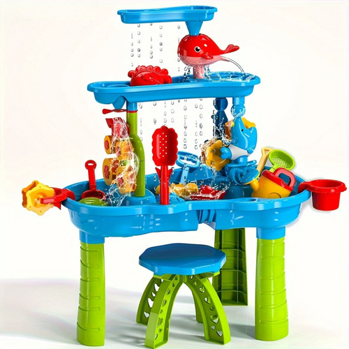 Playbino AcquaOntdekker - 3-laags zand- en waterspeeltafel met accessoires