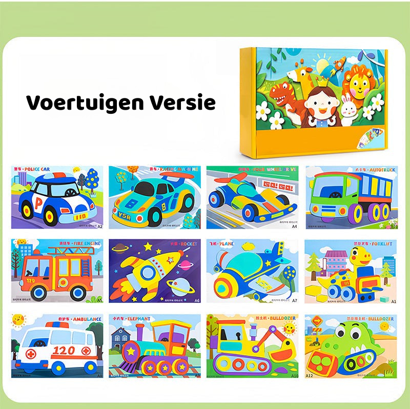 Playbino LeerPlak - 3D EVA knutselstickers voor spelend leren en ontwikkelen