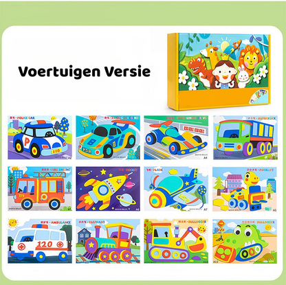 Playbino LeerPlak - 3D EVA knutselstickers voor spelend leren en ontwikkelen