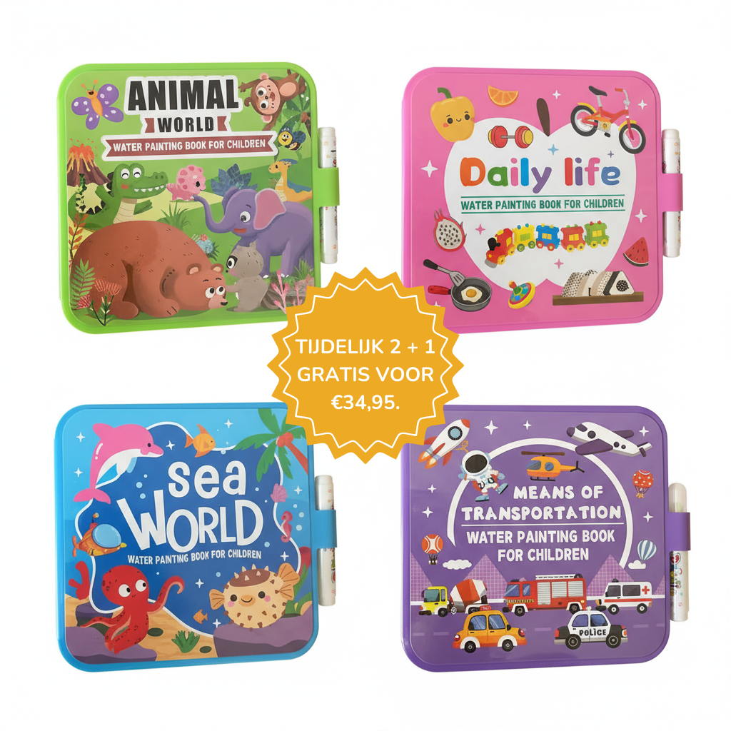 Playbino Waterboek - Magisch kleuren met waterstiften