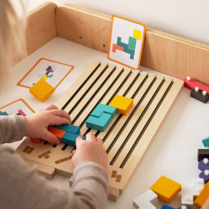 Playbino HoutTetris - Educatief houten tetris puzzel voor logisch denken & fijne motoriek