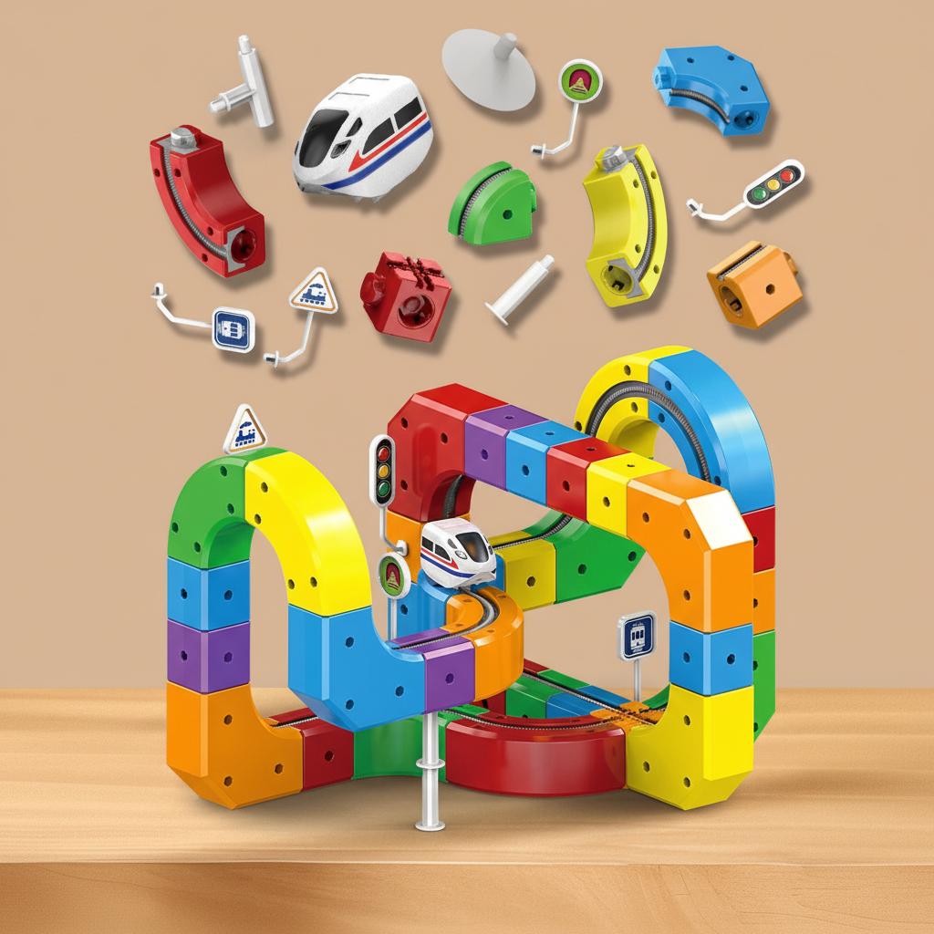 Playbino DIY Cube Track – Magnetische treinbaan voor creatief bouwen