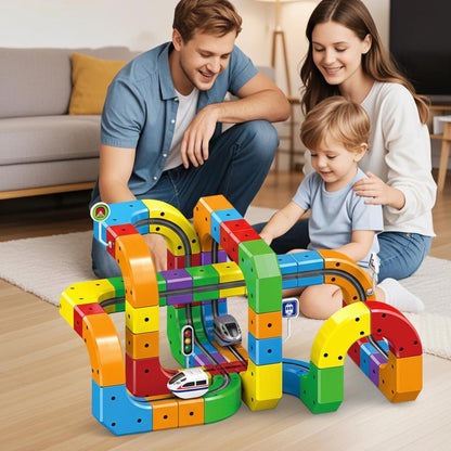 Playbino DIY Cube Track – Magnetische treinbaan voor creatief bouwen