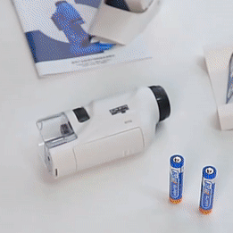 Playbino OntdekLens - Draagbare kindermicroscoop met krachtige 120x vergroting