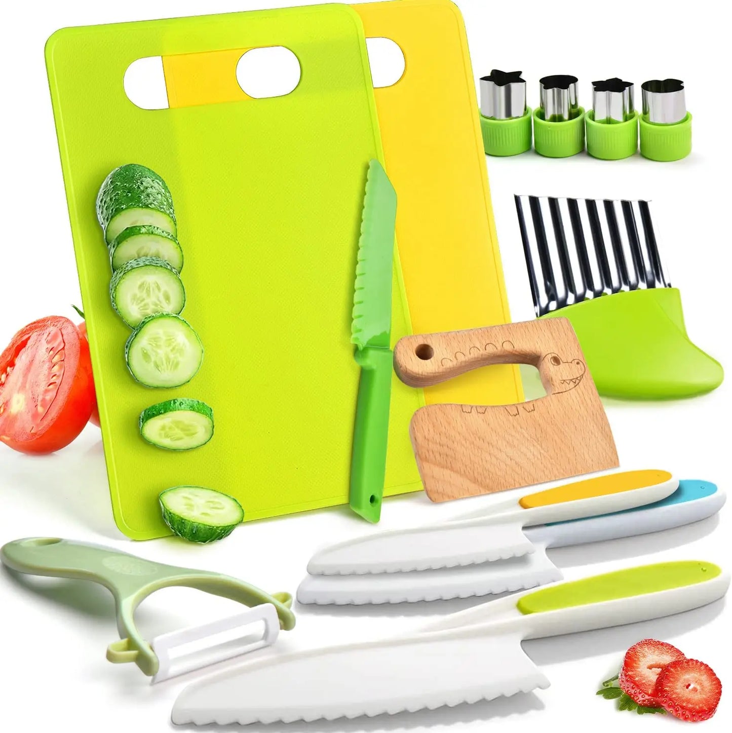 Playbino Kleine Chef Set - Kindvriendelijke kookset met veilige hulpmiddelen