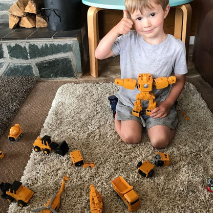 Playbino BouwBots - Magnetische robot- en auto set incl opbergbox