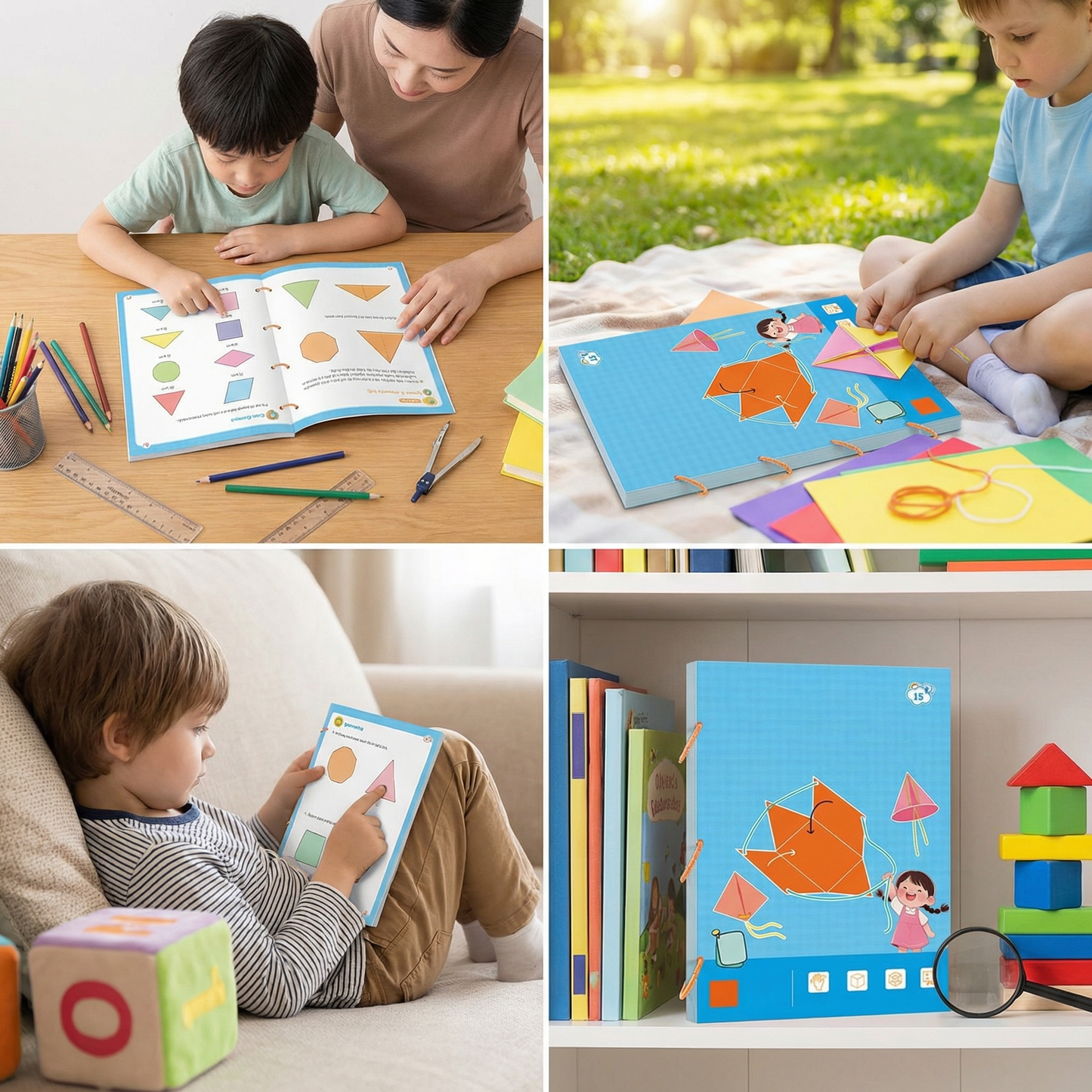Playbino GeoGenius - Educatief knutselpakket voor 3D vormen - Geometrie Leerboek